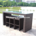 Popular outdoor furniture garden bar sets poly rattan wicker chairs